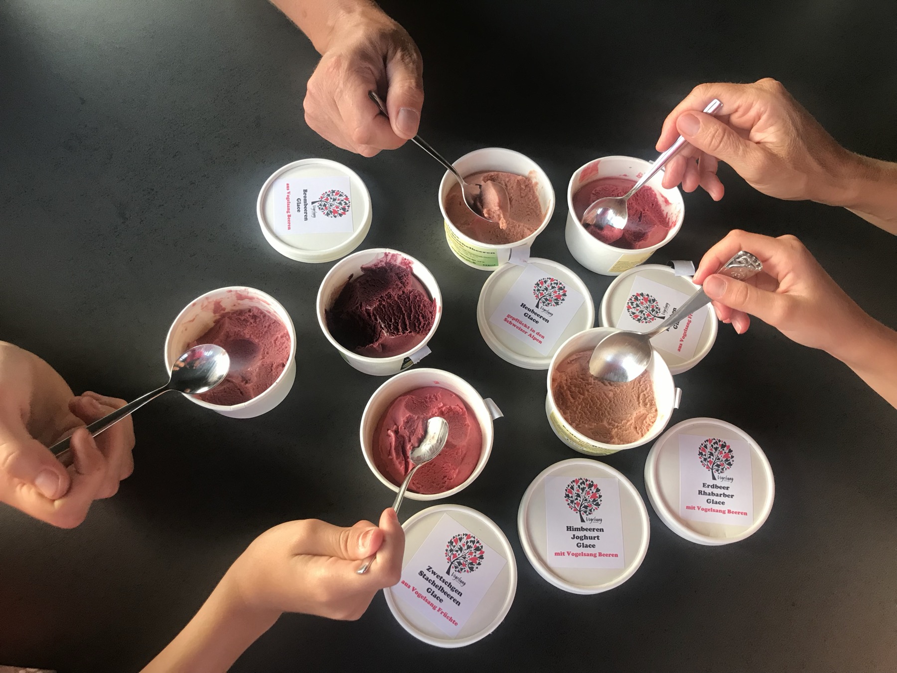 Glace aus eigenen Beeren